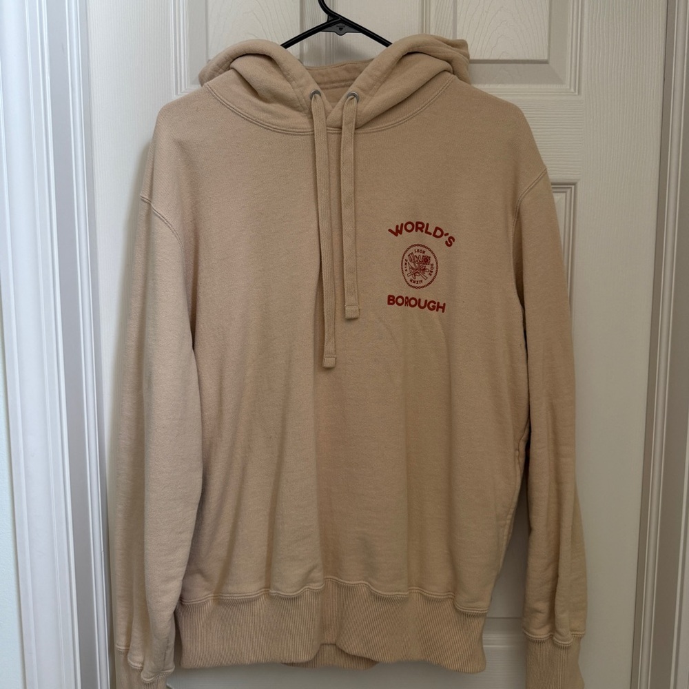 Aime Leon Dore Beige Hoodie Sweatshirt Size Medium